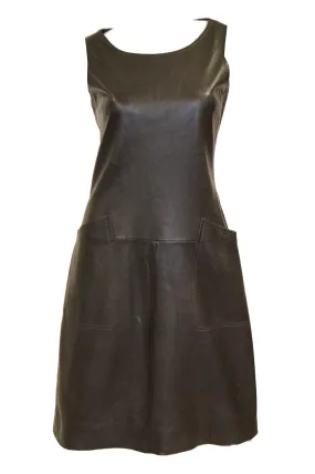 1960s Lambskin Leather Shift Dress