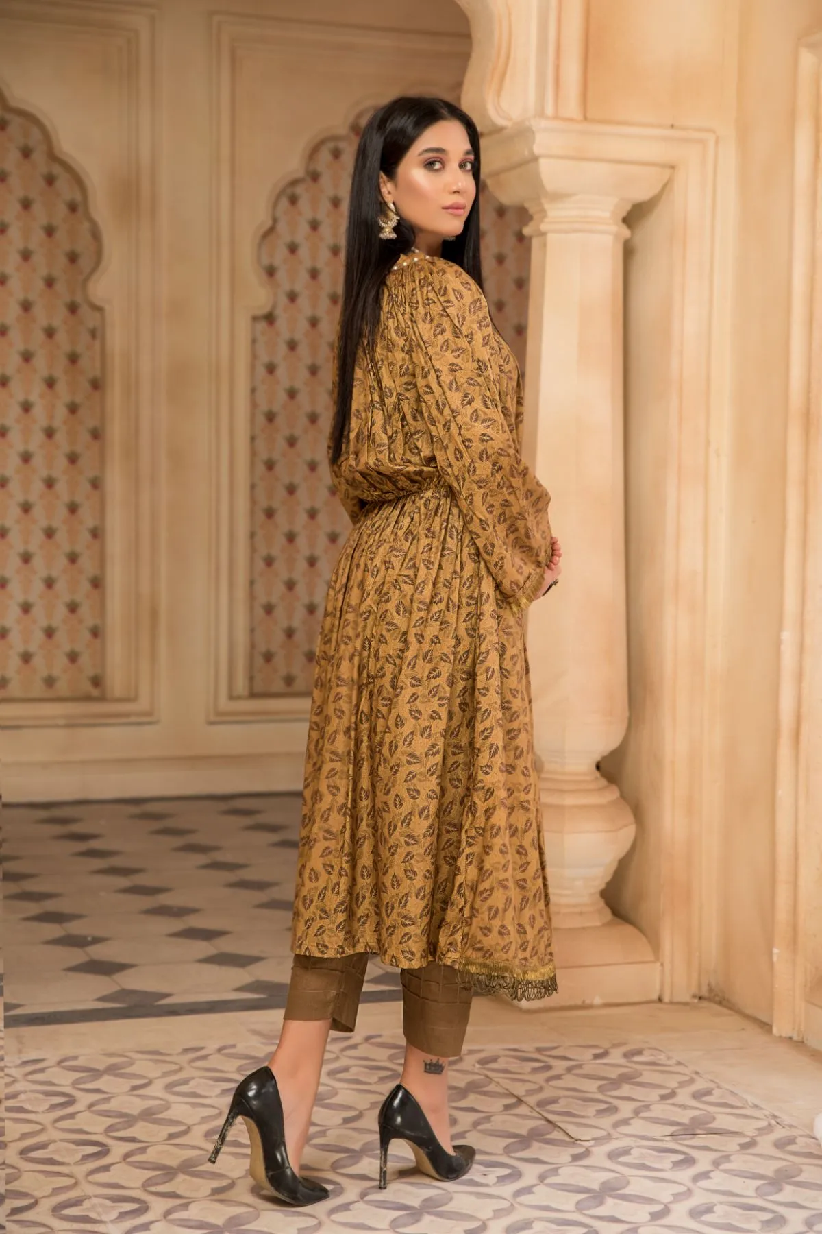 1PC Anarkali Digital Linen Shirt 32