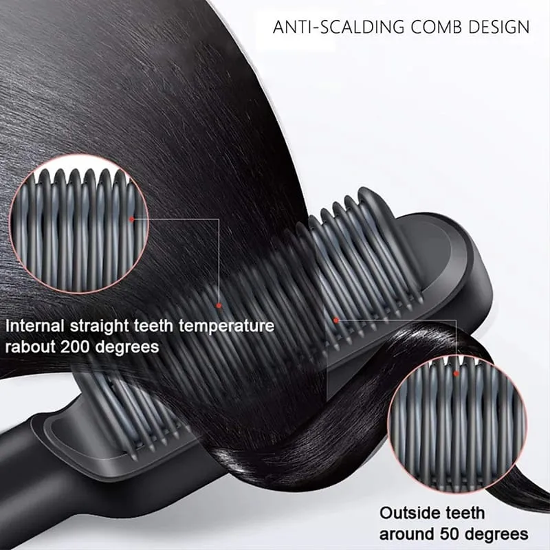 2 in 1 Multifunctional Electric Brush Hair Straightener Comb