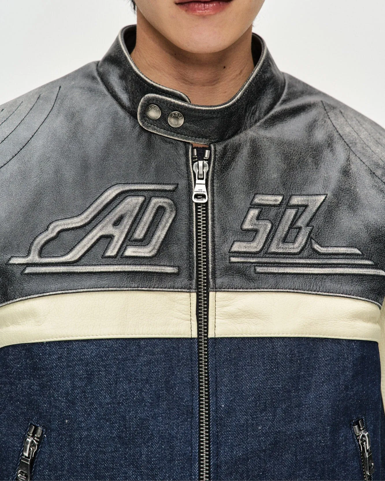 24 RACING LEATHER JACKET awa591m(BLACK)