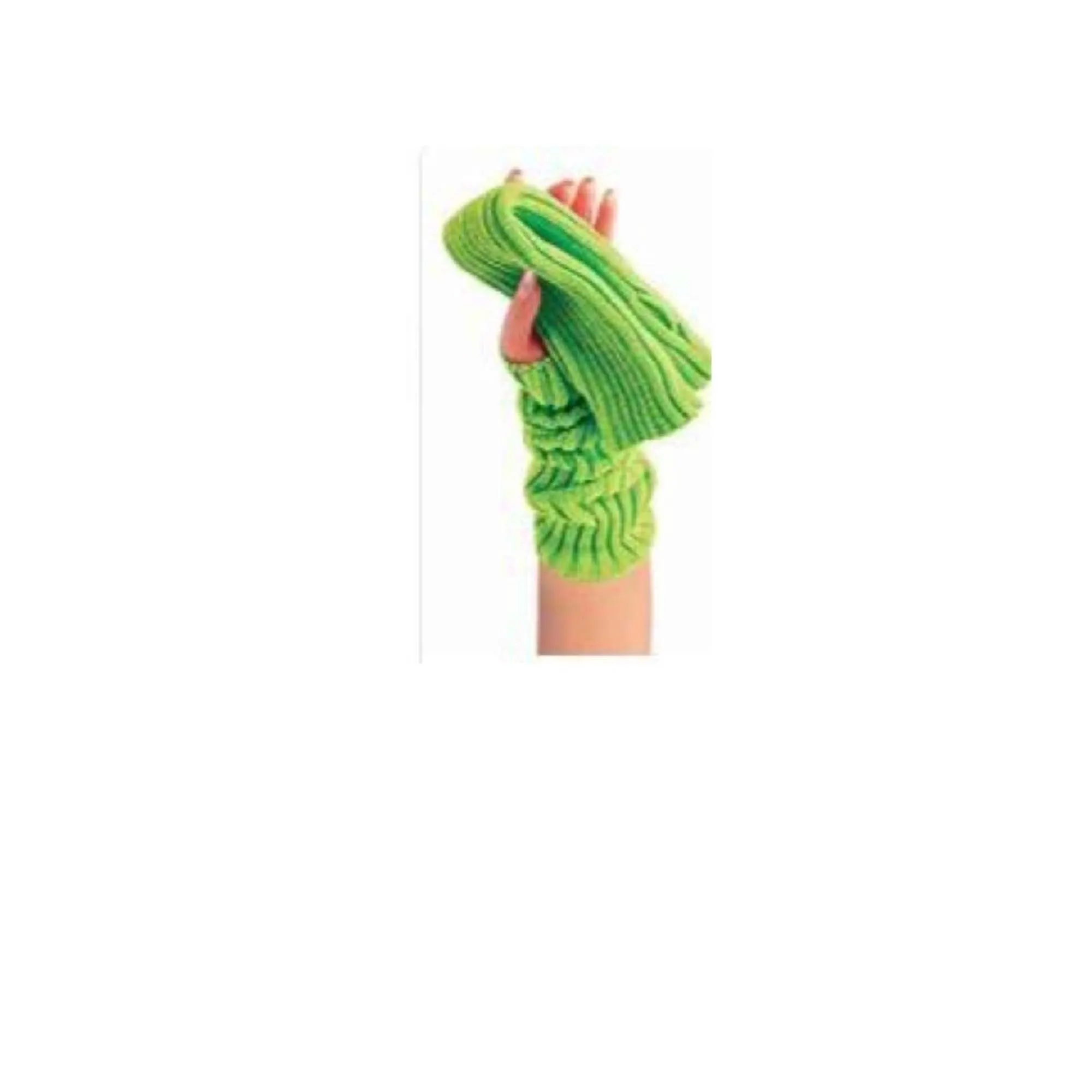 80s Neon Green Wrist Warmers for Adults, 1 Count