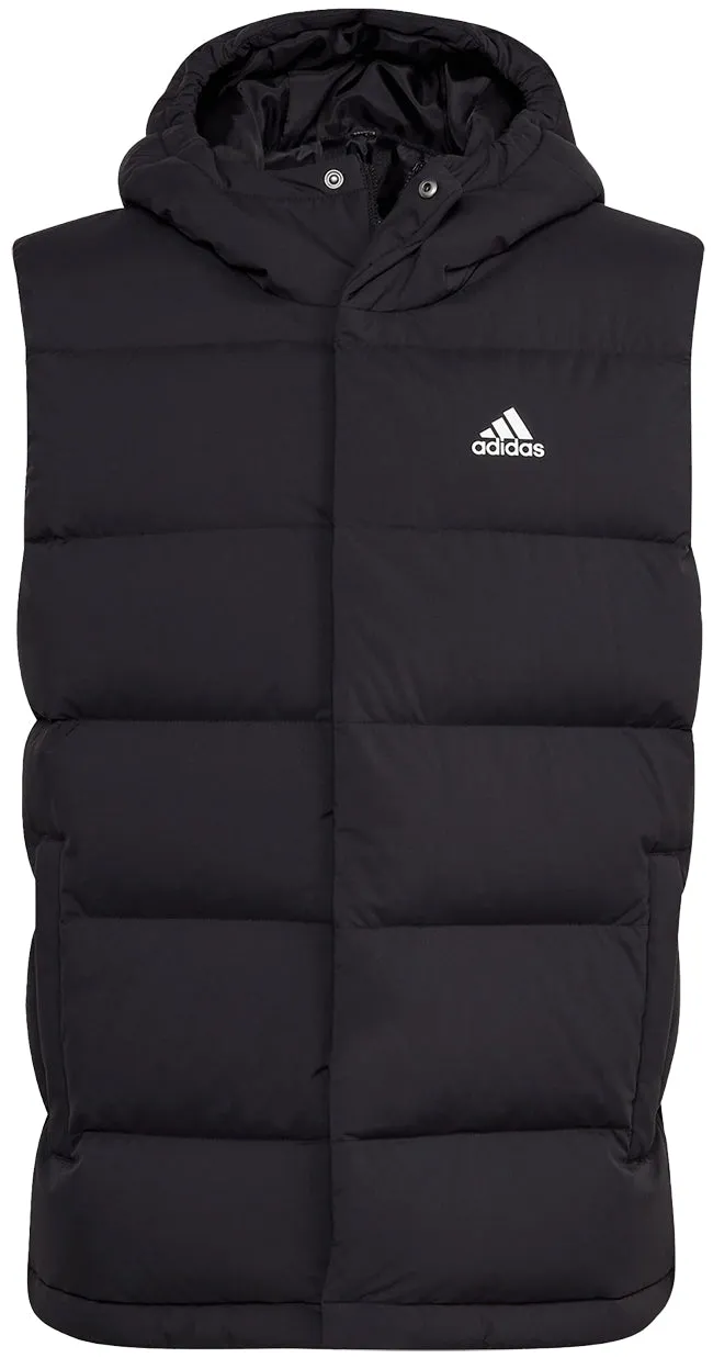 Adidas Mens Helionic Hooded Down Vest Black