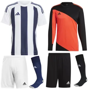 ADIDAS STRIPED 24 KIT BUNDLE WHITE NAVY