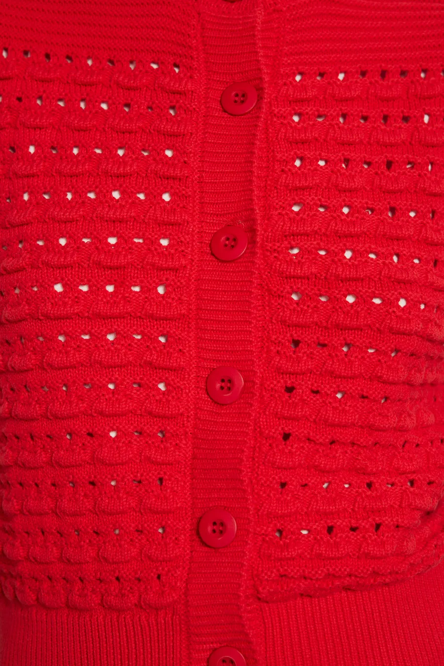 aggie knitted tank - red