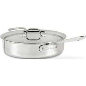 All-Clad d3 4qt Stainless Steel Sauté Pan w/Lid