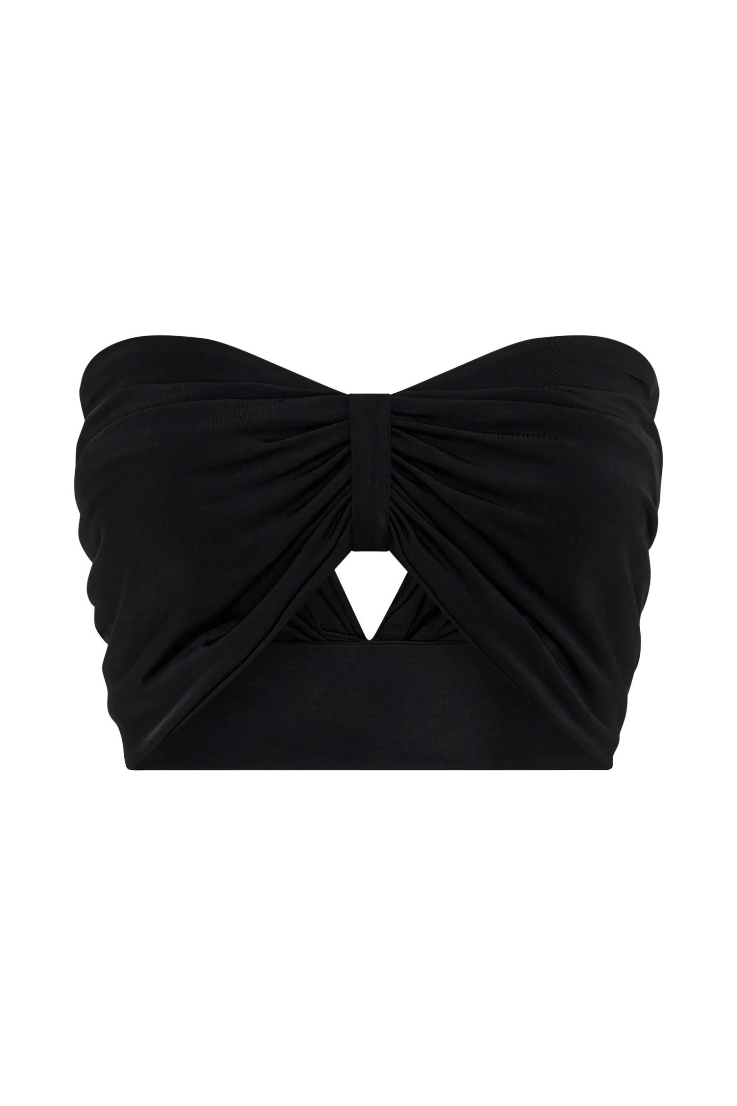 Amber Slinky Crop Top - Black