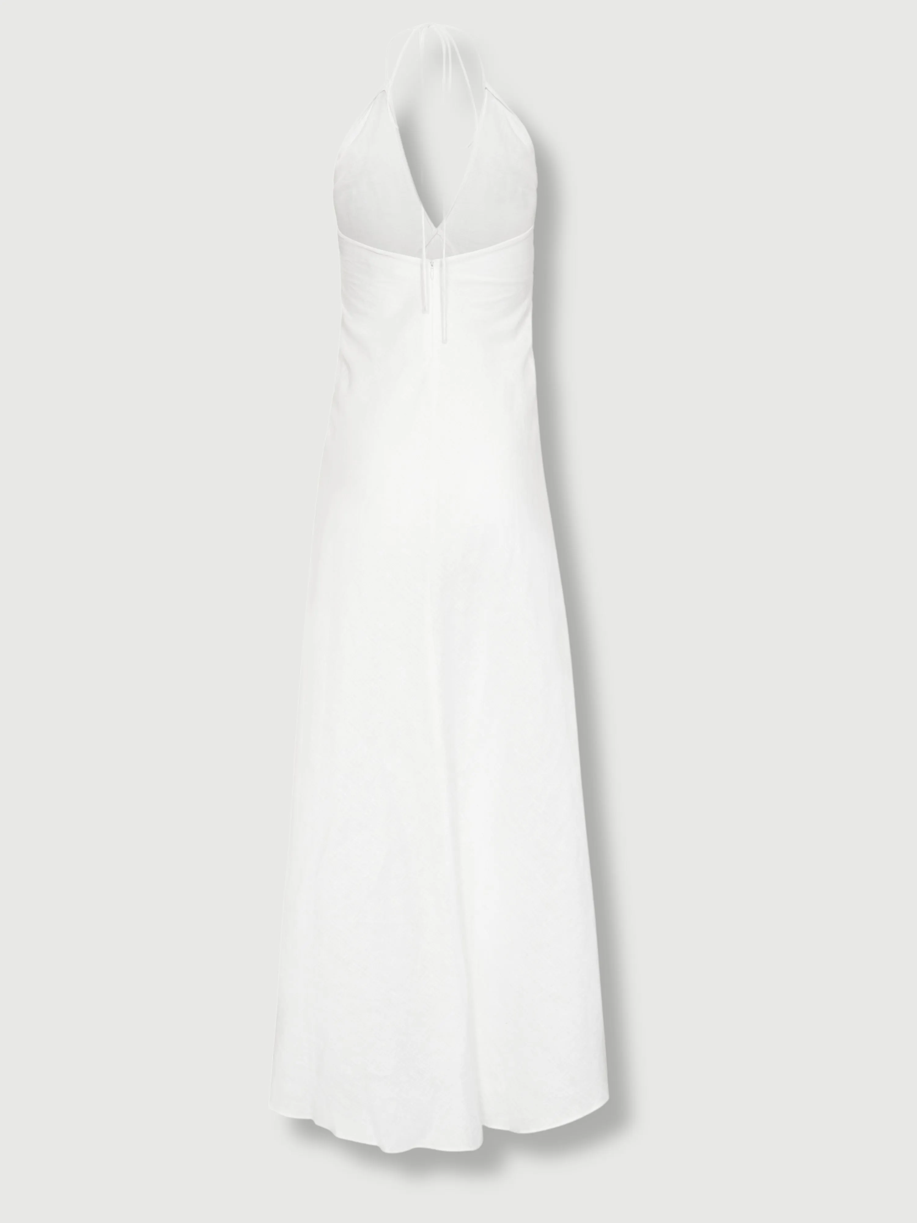 Athena Linen Maxi Dress White