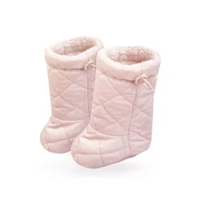 Baby Booties Toddler Sherpa Lined Non-Slip Winter Boots | Pink