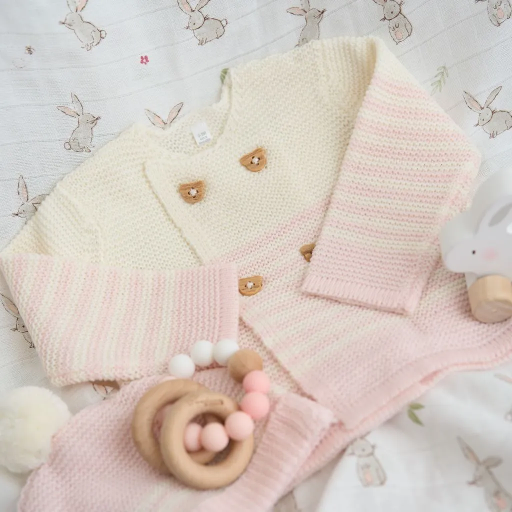 Baby Girl Clothing Knit Outfit White and Pink