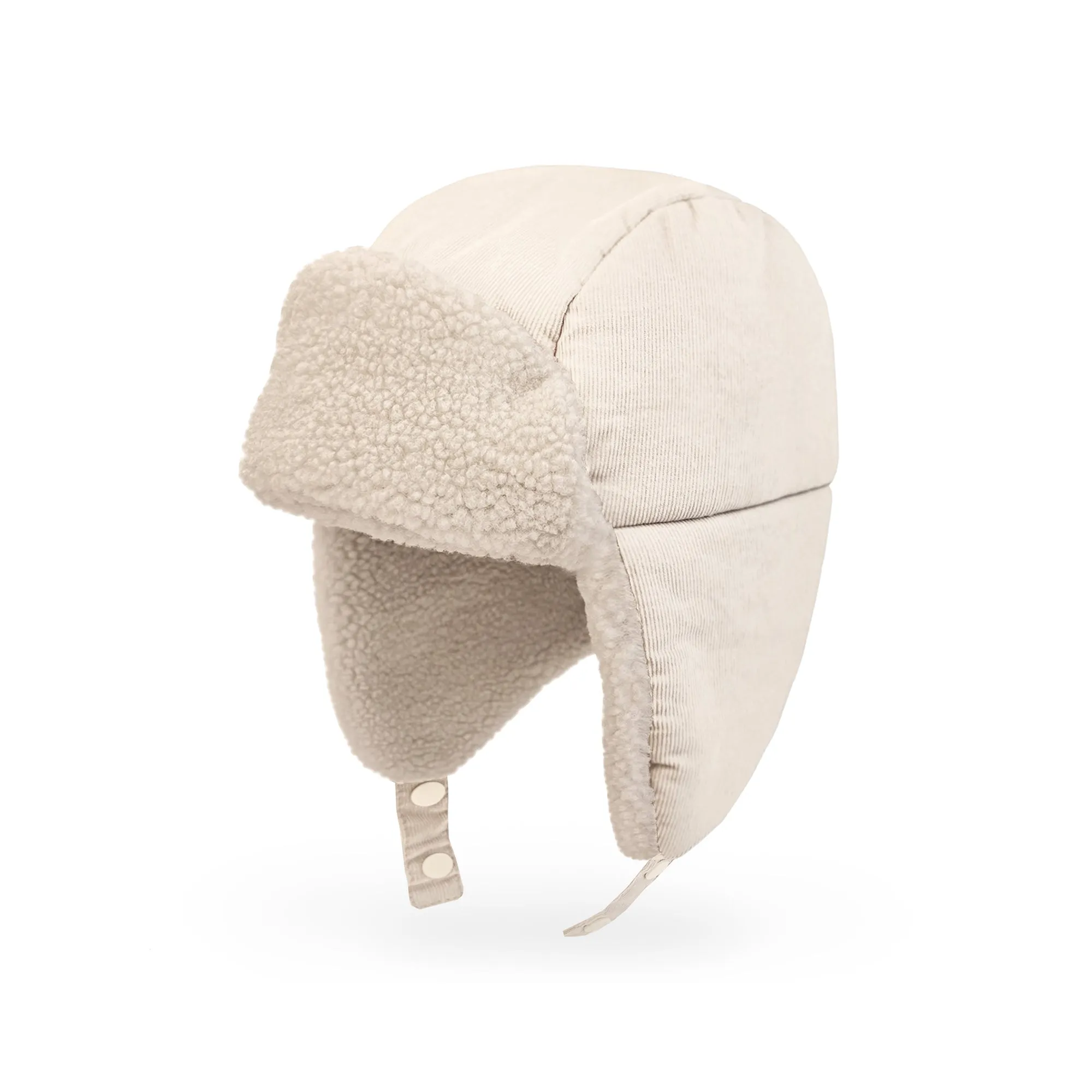 Baby Trapper Hat Toddler Winter Corduroy Ear Flap Hat | Beige