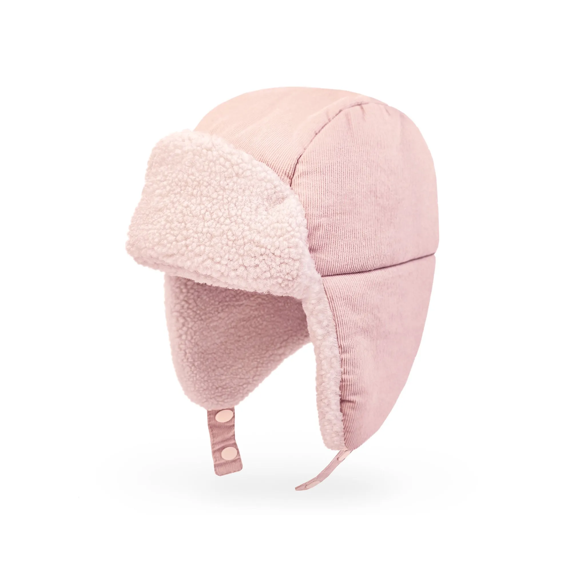 Baby Trapper Hat Toddler Winter Corduroy Ear Flap Hat | Pink