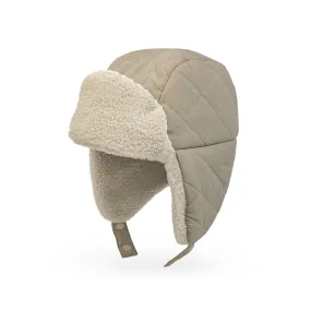 Baby Trapper Hat Toddler Winter Quilted Puffer Ear Flap Hat | Brown