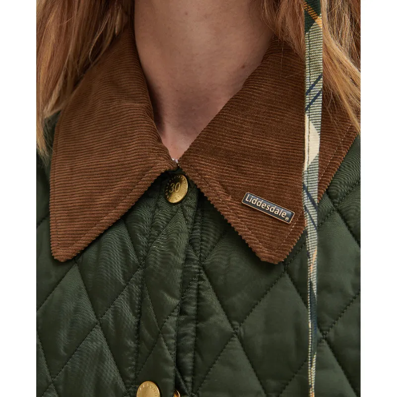 Barbour 30th Anniversary Cropped Ladies Liddesdale Jacket - Olive/Classic