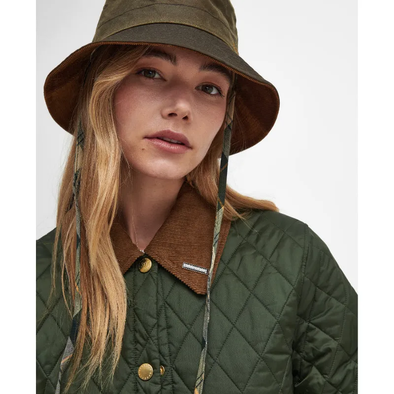 Barbour 30th Anniversary Cropped Ladies Liddesdale Jacket - Olive/Classic