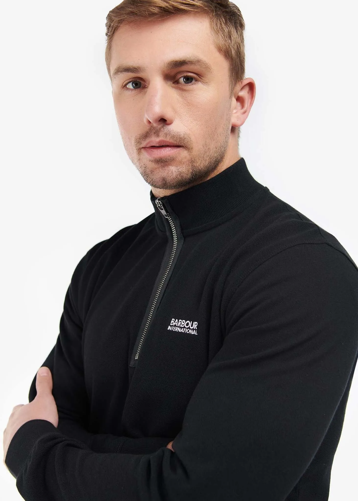 Beaker half zip - black