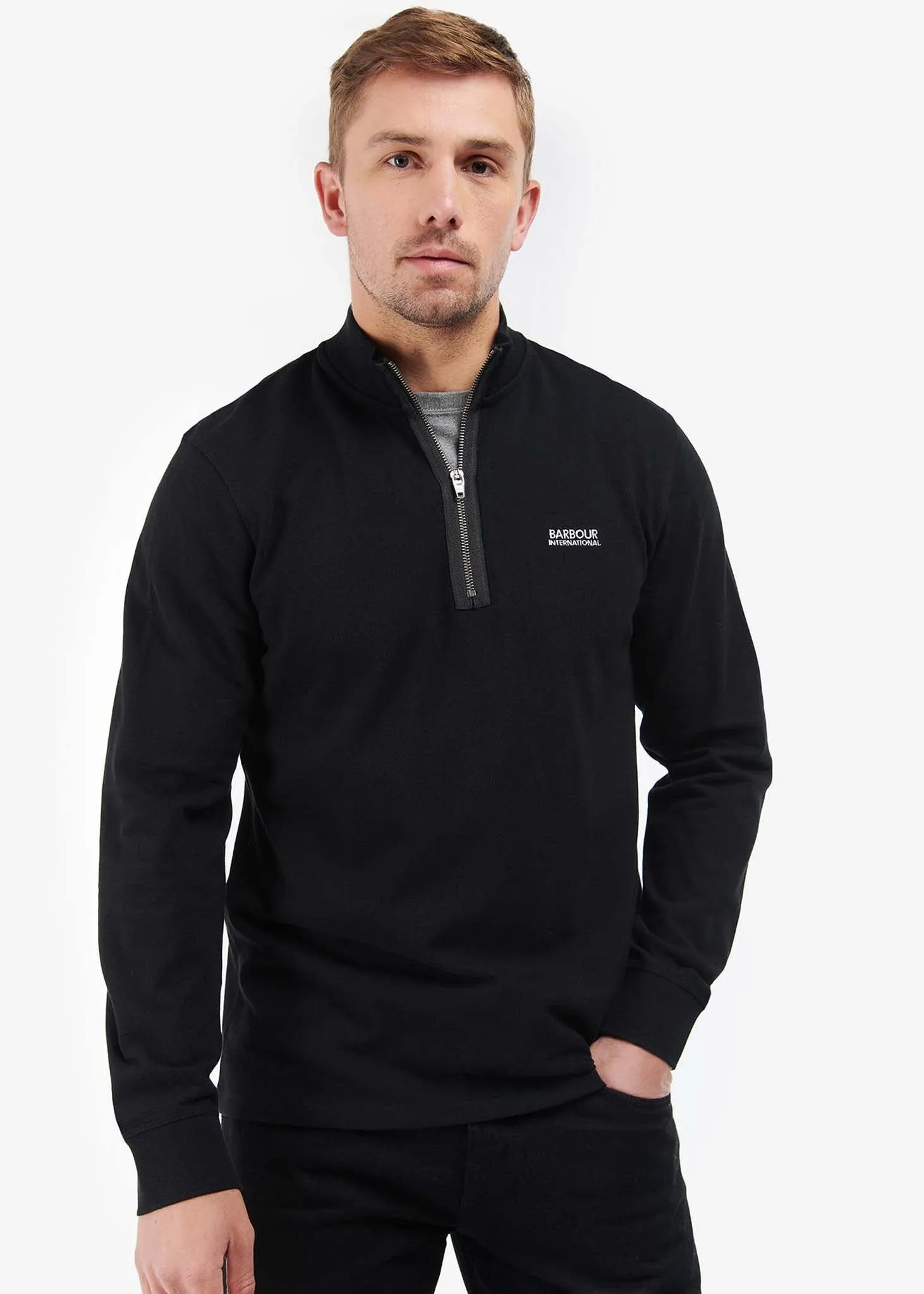 Beaker half zip - black