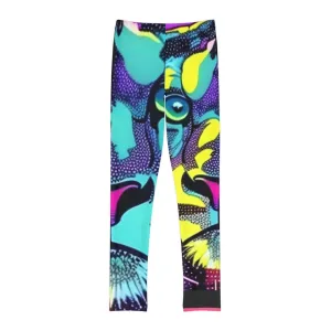 Beautiful Panther Youth Full-Length Leggings (AOP)