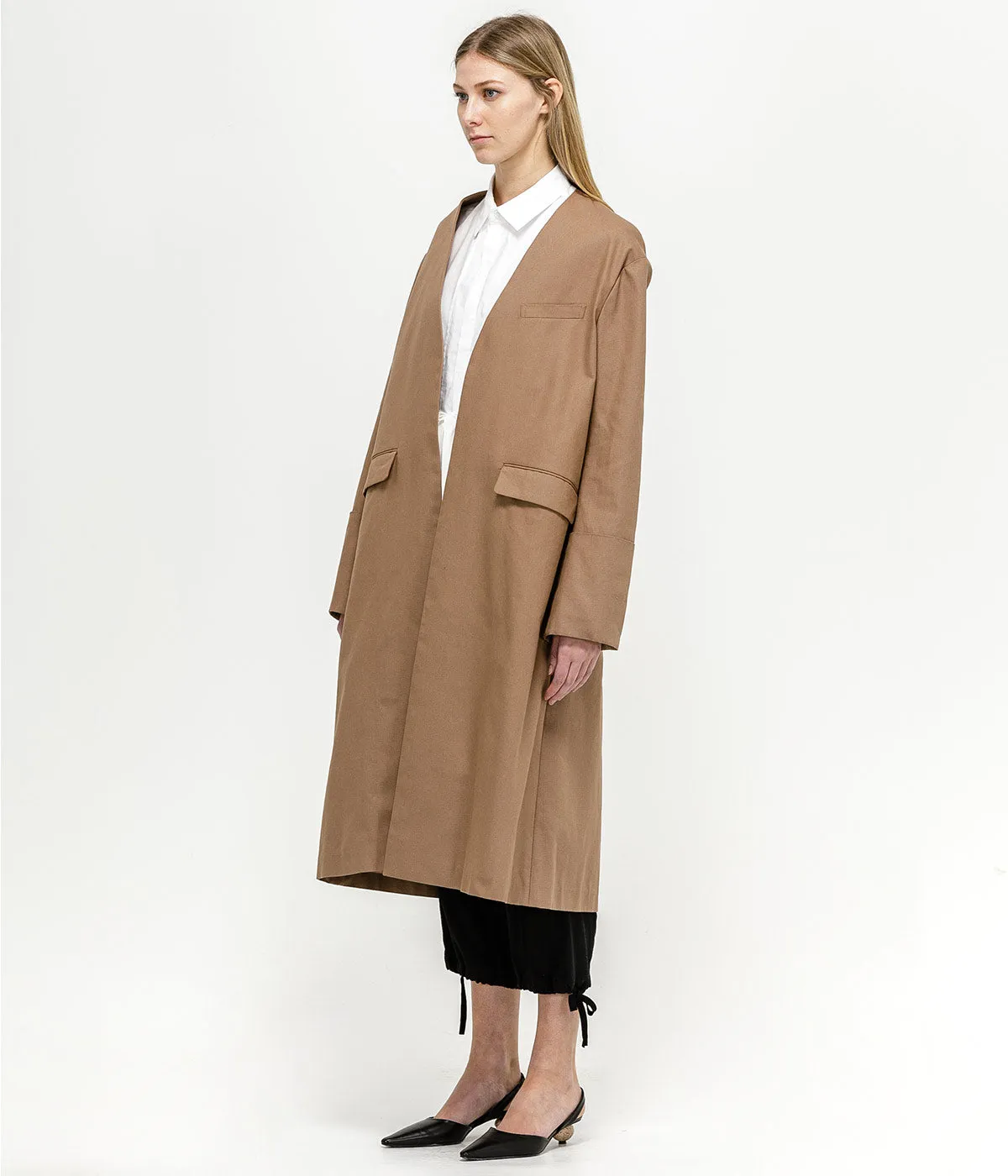 Beige Cotton Coat