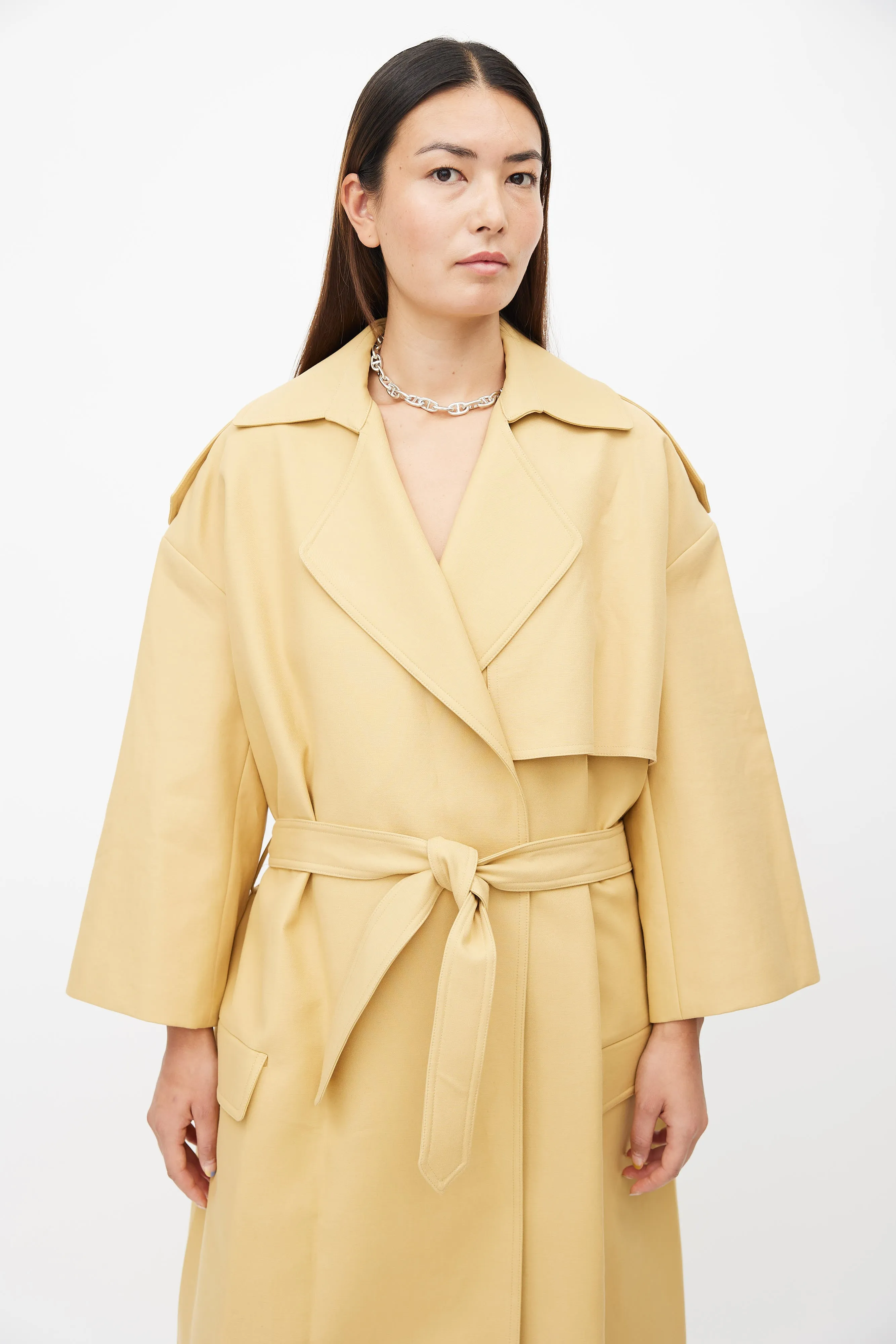 Beige Matthias Belted Trench Coat