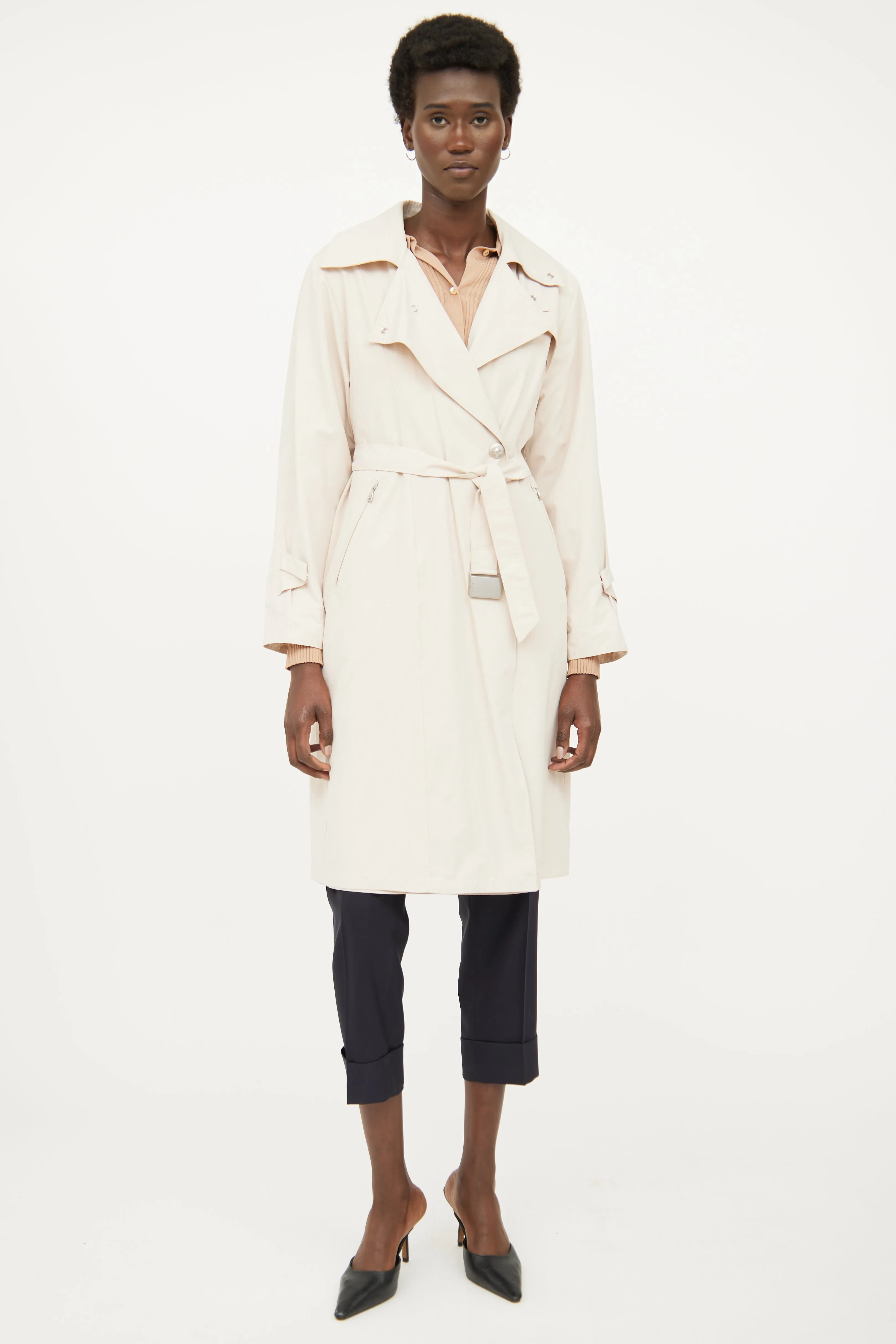 Beige Rain Trench Coat