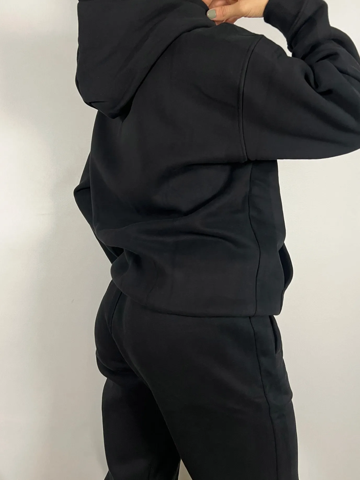 Black Thick Oversized Hoodie