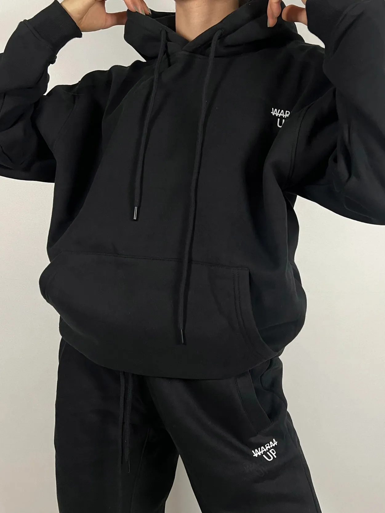 Black Thick Oversized Hoodie