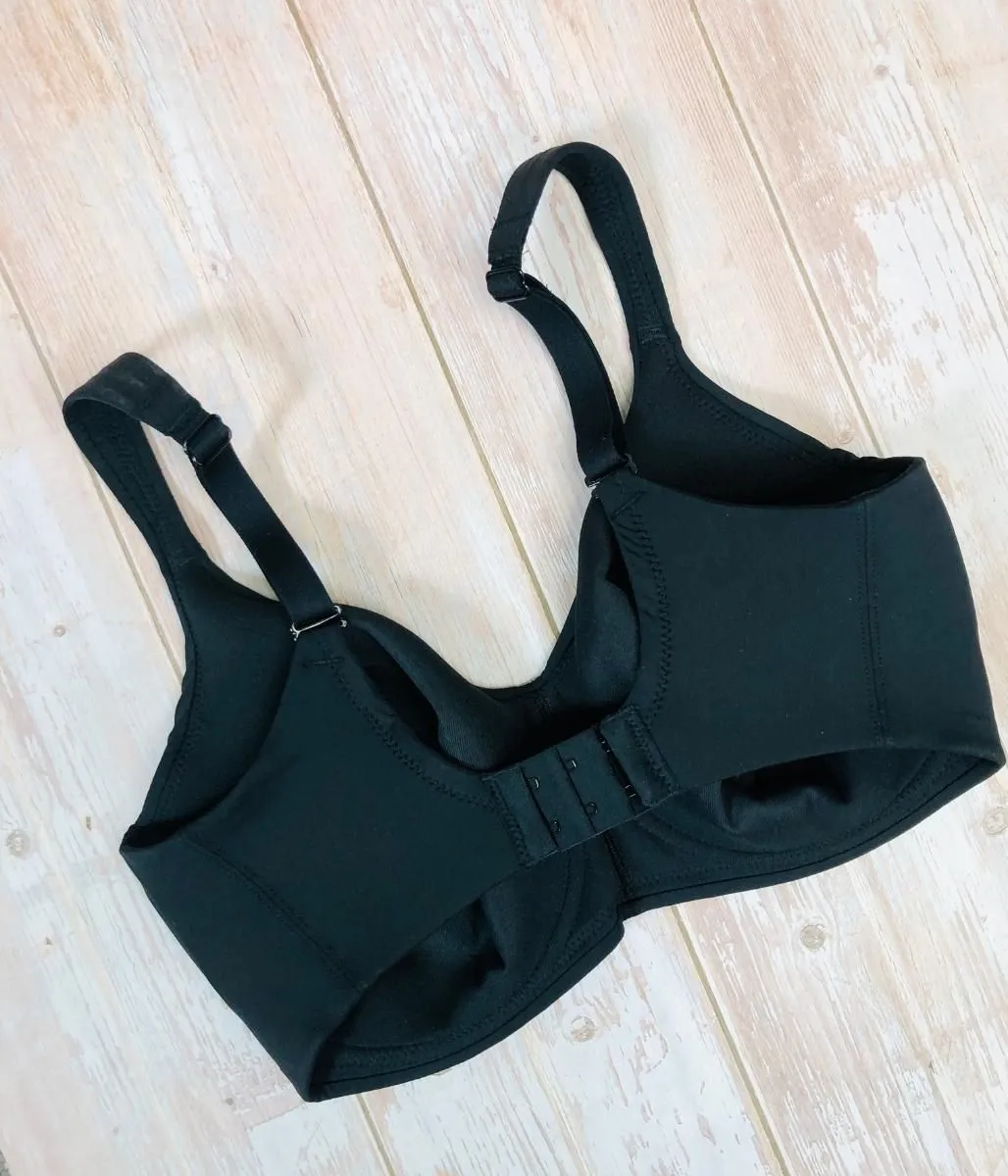 Black Wired Minimiser Bra