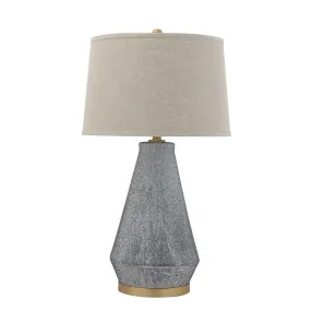 Blue Textured Glaze Table Lamp