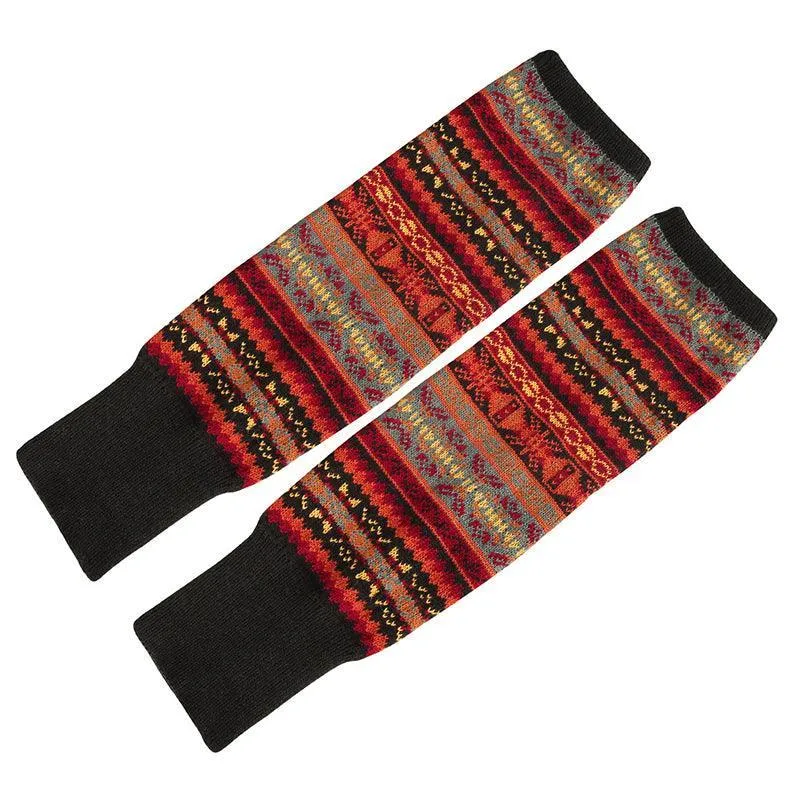 Bohemian Style Knee-High Knit Socks