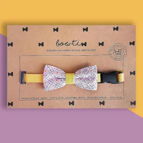 Bowtix Handmade Cat Collar With Removable Bowtie - Honey Wisteria