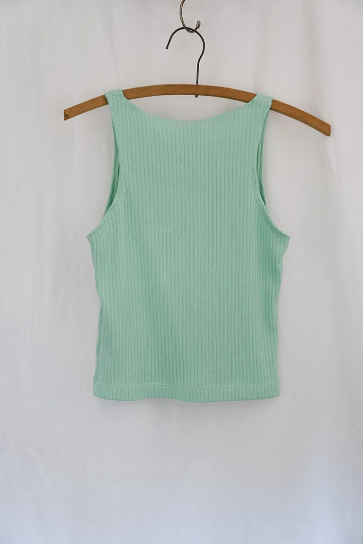 Bridget Cropped Tank - Mint