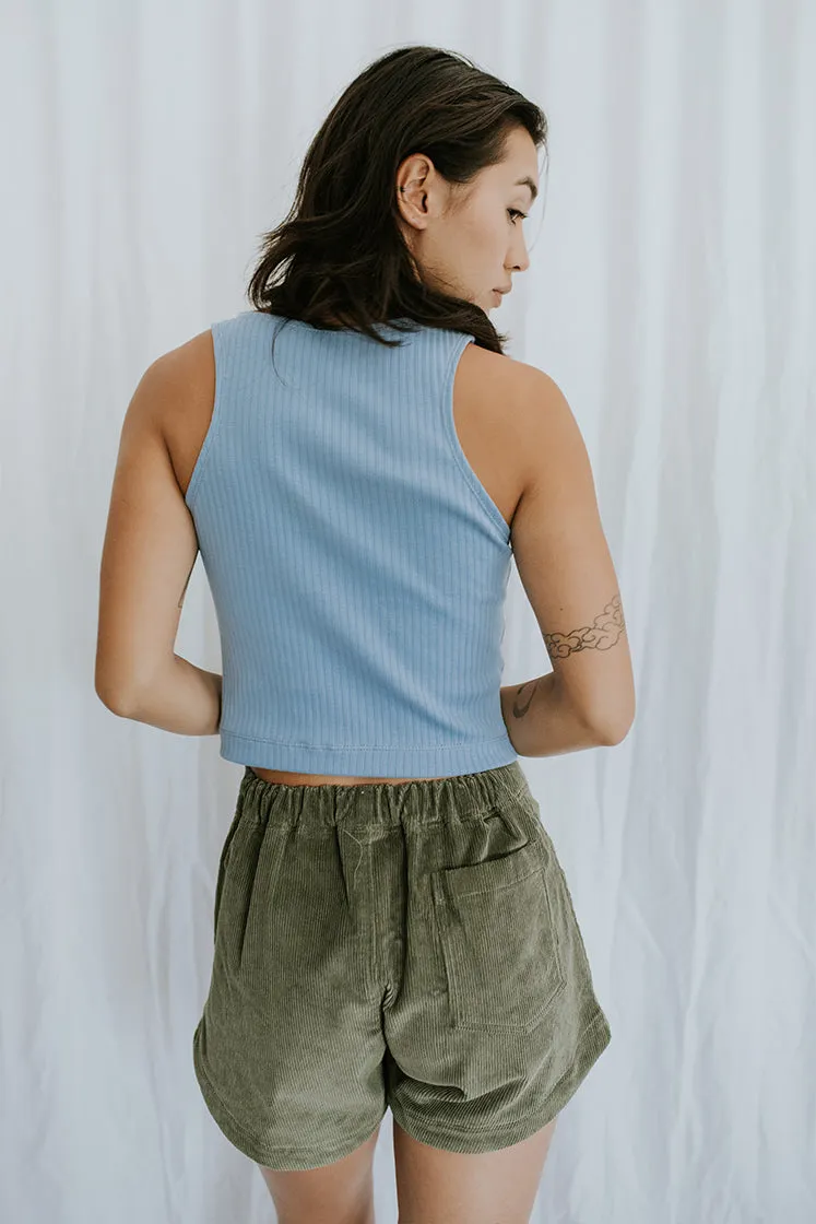 Bridget Cropped Tank - Sky