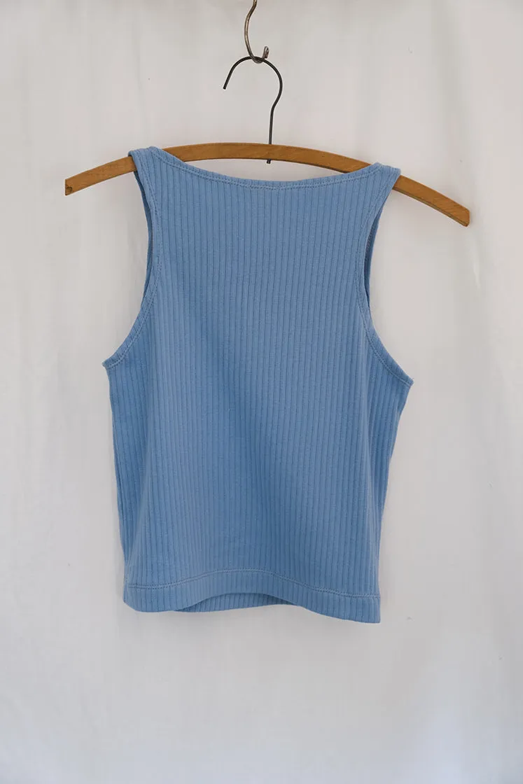 Bridget Cropped Tank - Sky