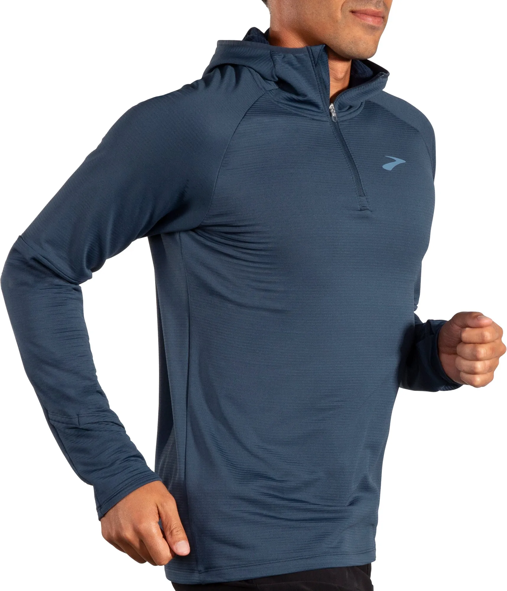 Brooks Notch Thermal 2.0 Mens Running Hoody - Blue