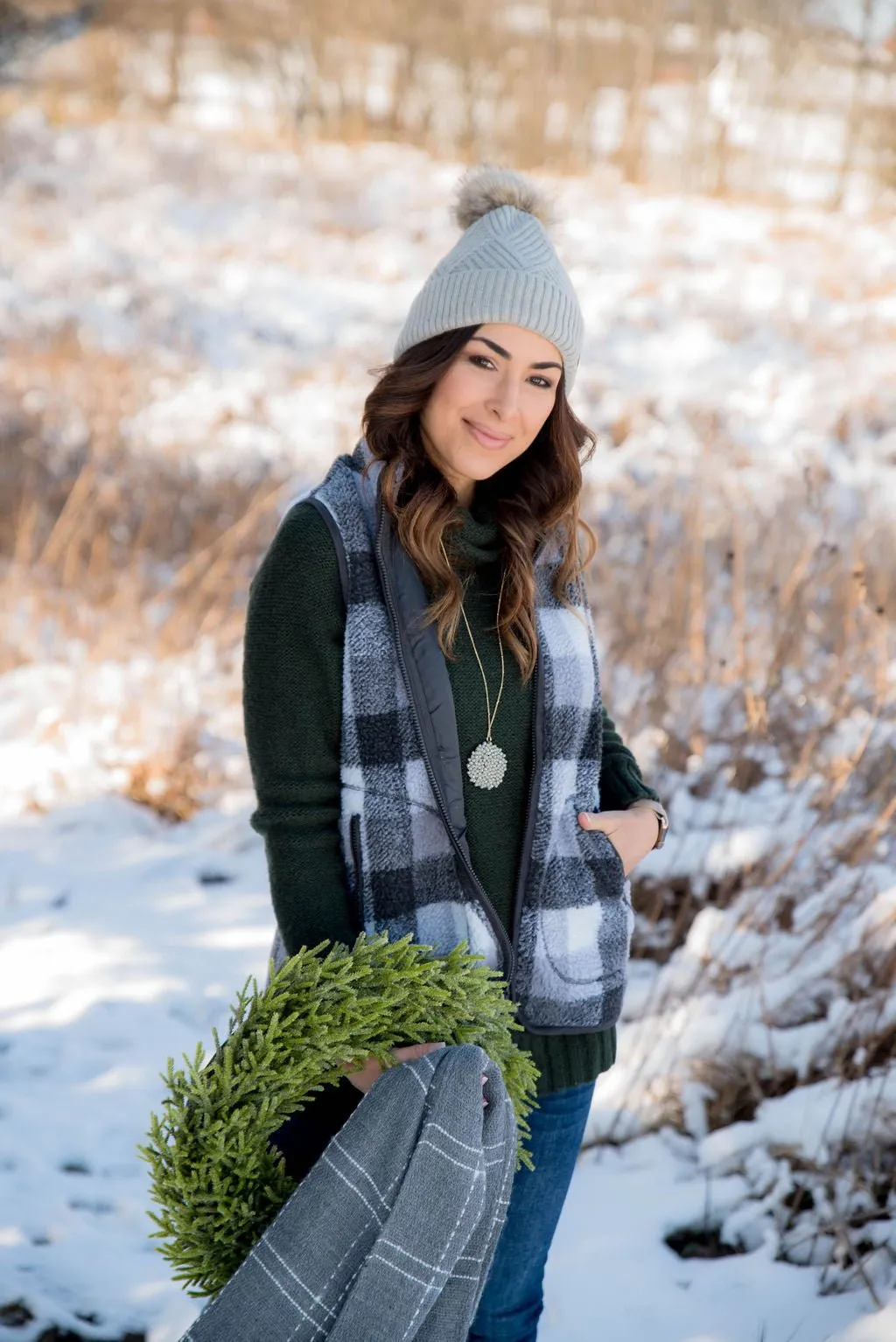 Buffalo Plaid Sherpa Vest