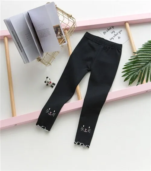 Cartoon Cat Kids Girls Leggings Cotton Leggings for Girls Casual Children's Girl Pantyhose Autumn Winter Style Age for 2-7 years