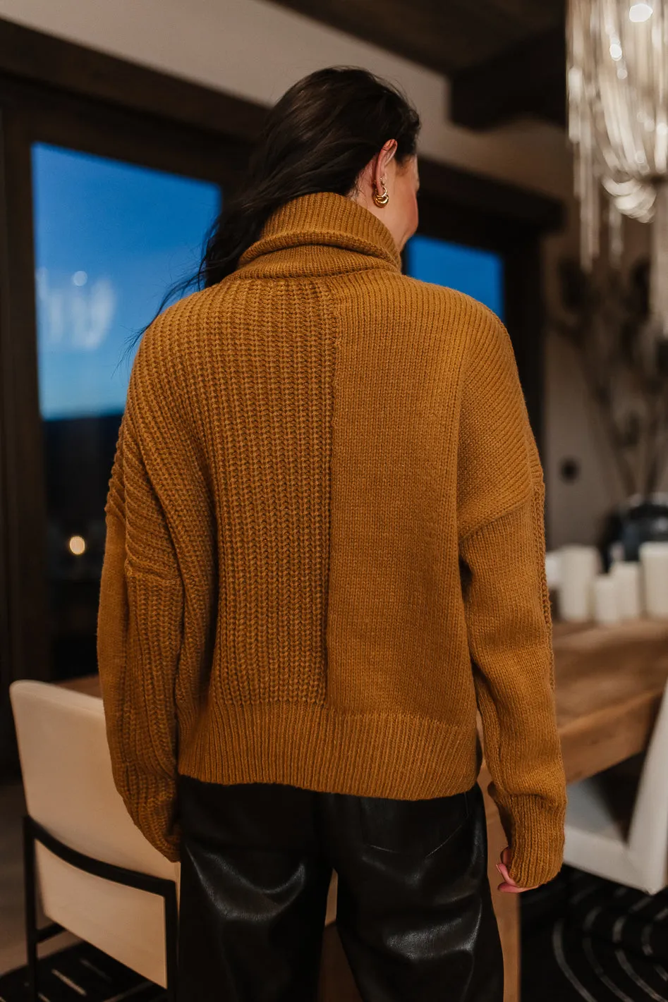 Catherine Turtleneck Sweater in Brown - FINAL SALE