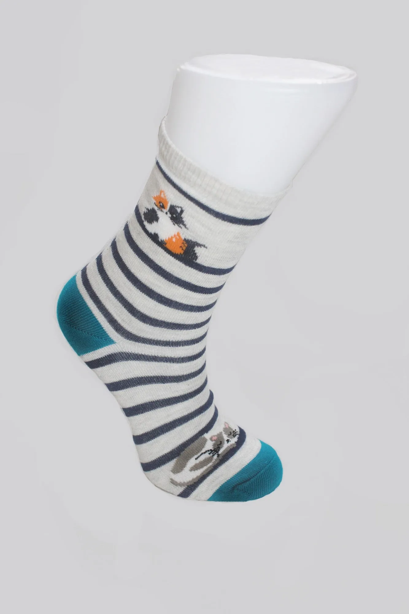 Cats Print  Pale Grey Women's Socks