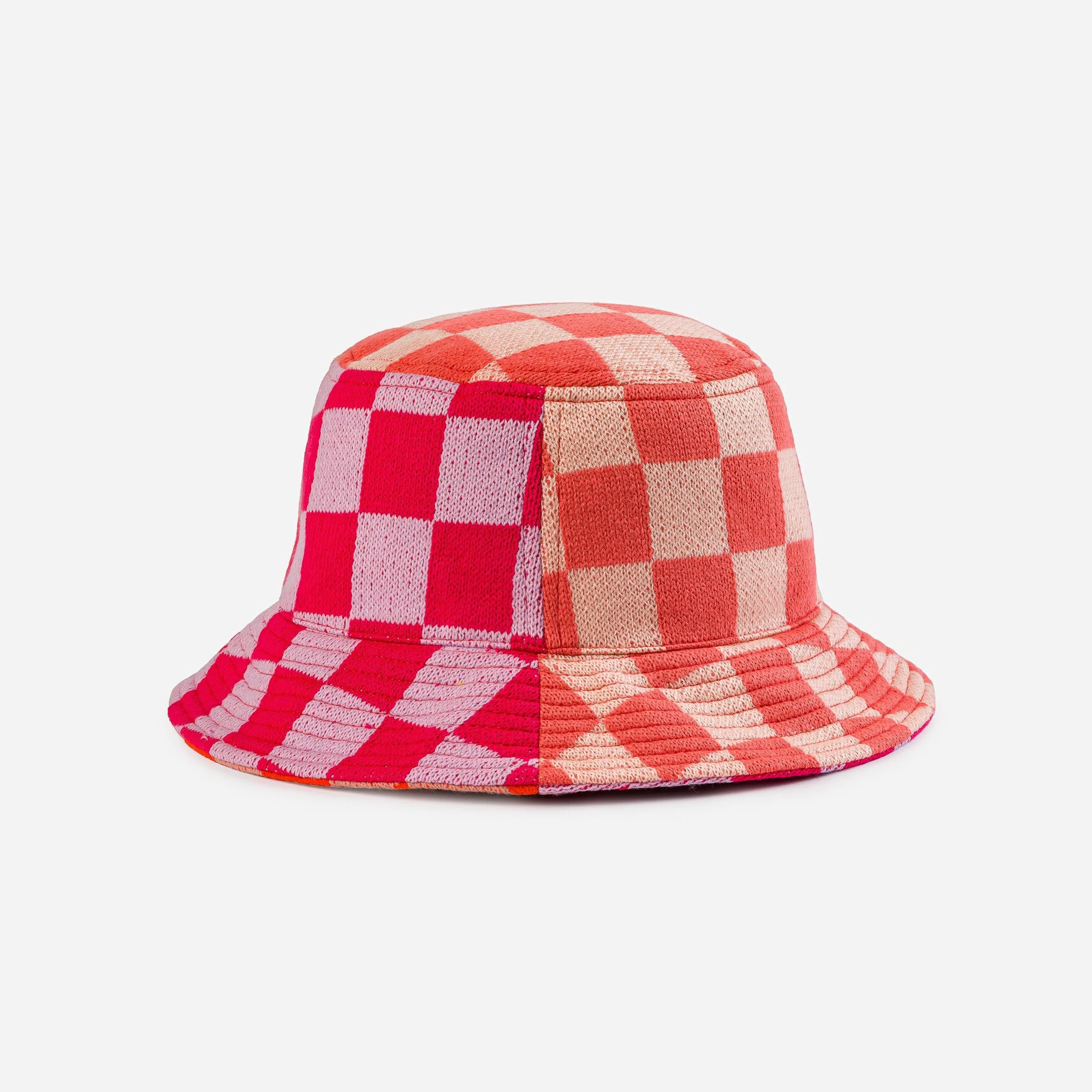 Checkerboard Patchwork Bucket Hat