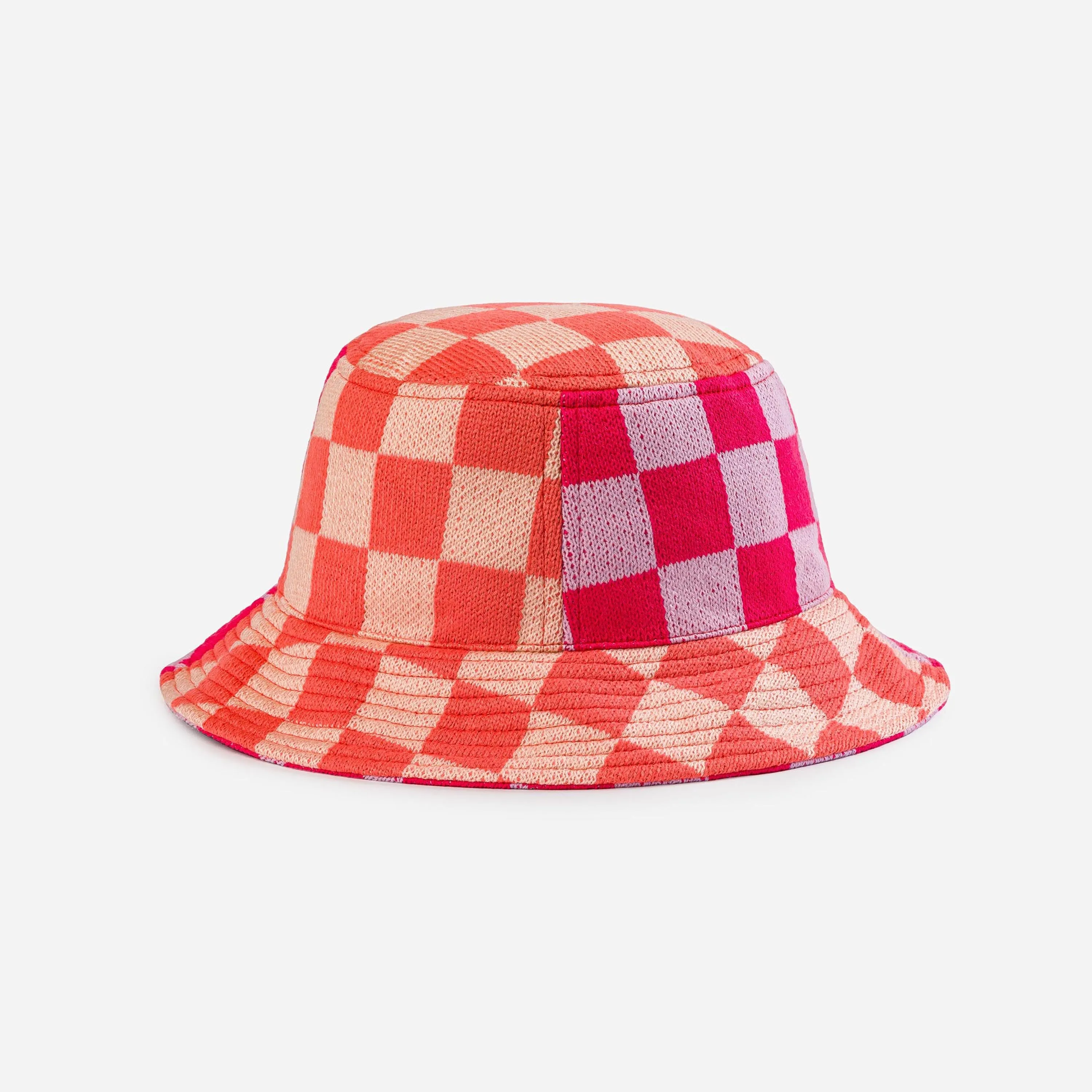 Checkerboard Patchwork Bucket Hat