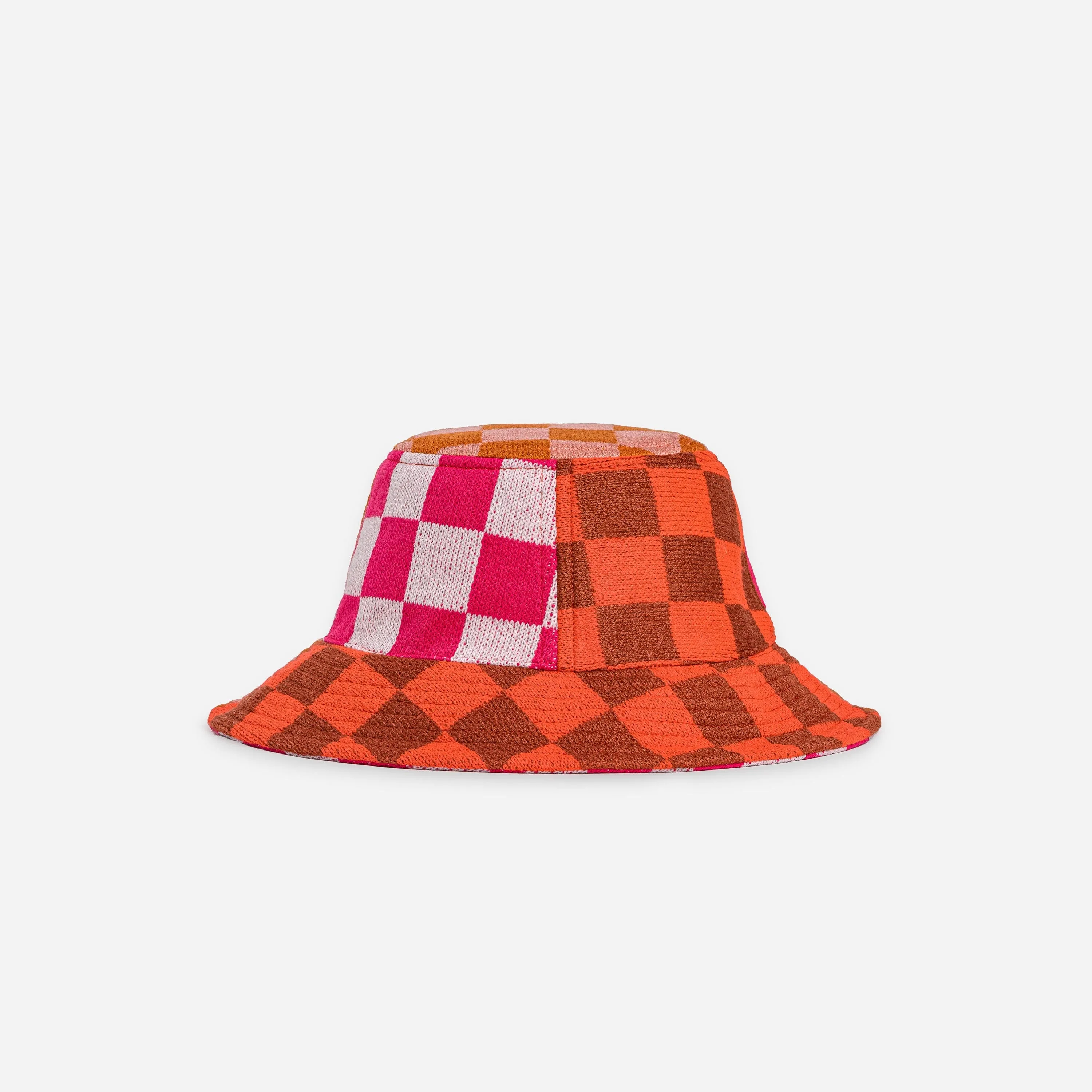 Checkerboard Patchwork Bucket Hat