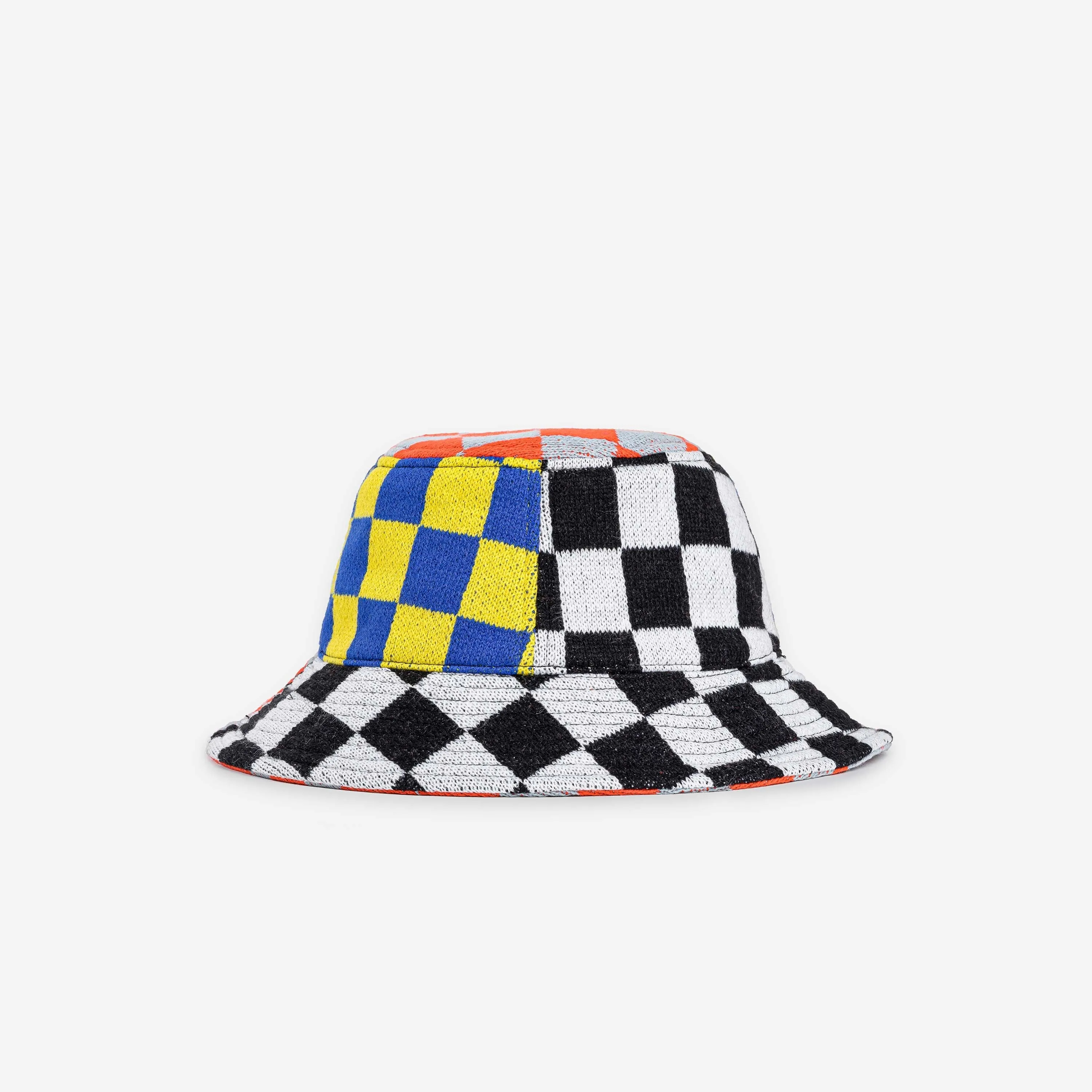 Checkerboard Patchwork Bucket Hat