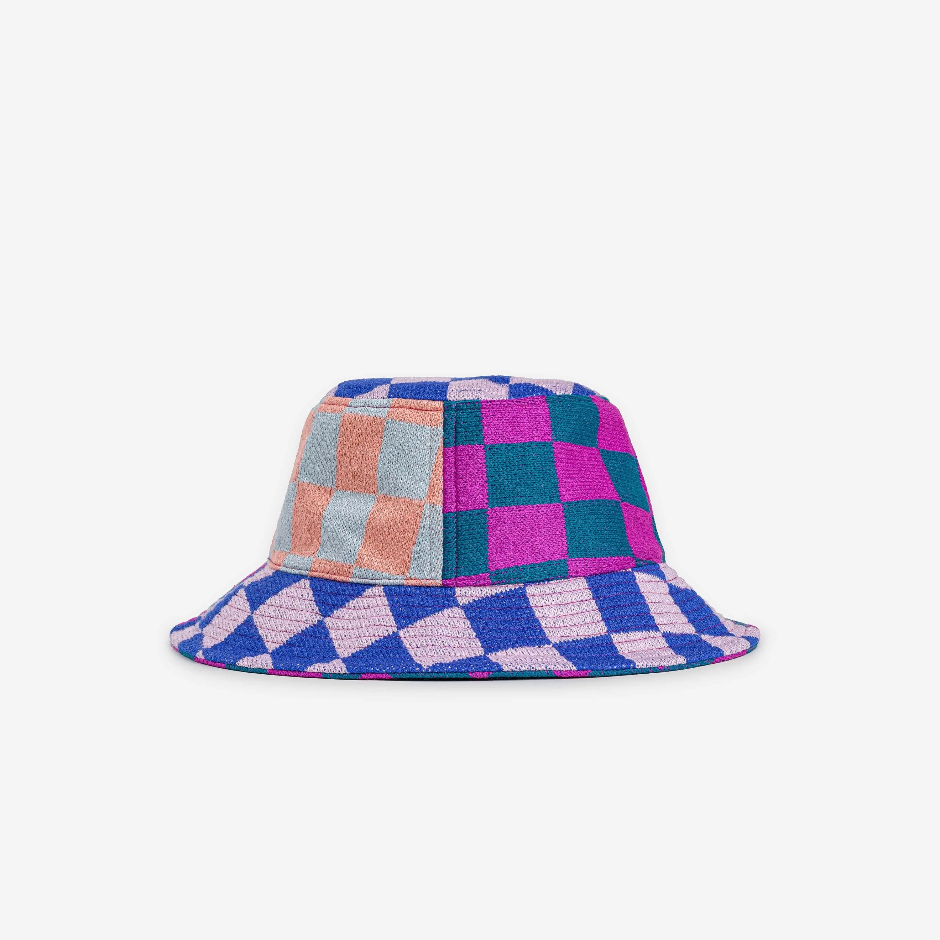 Checkerboard Patchwork Bucket Hat