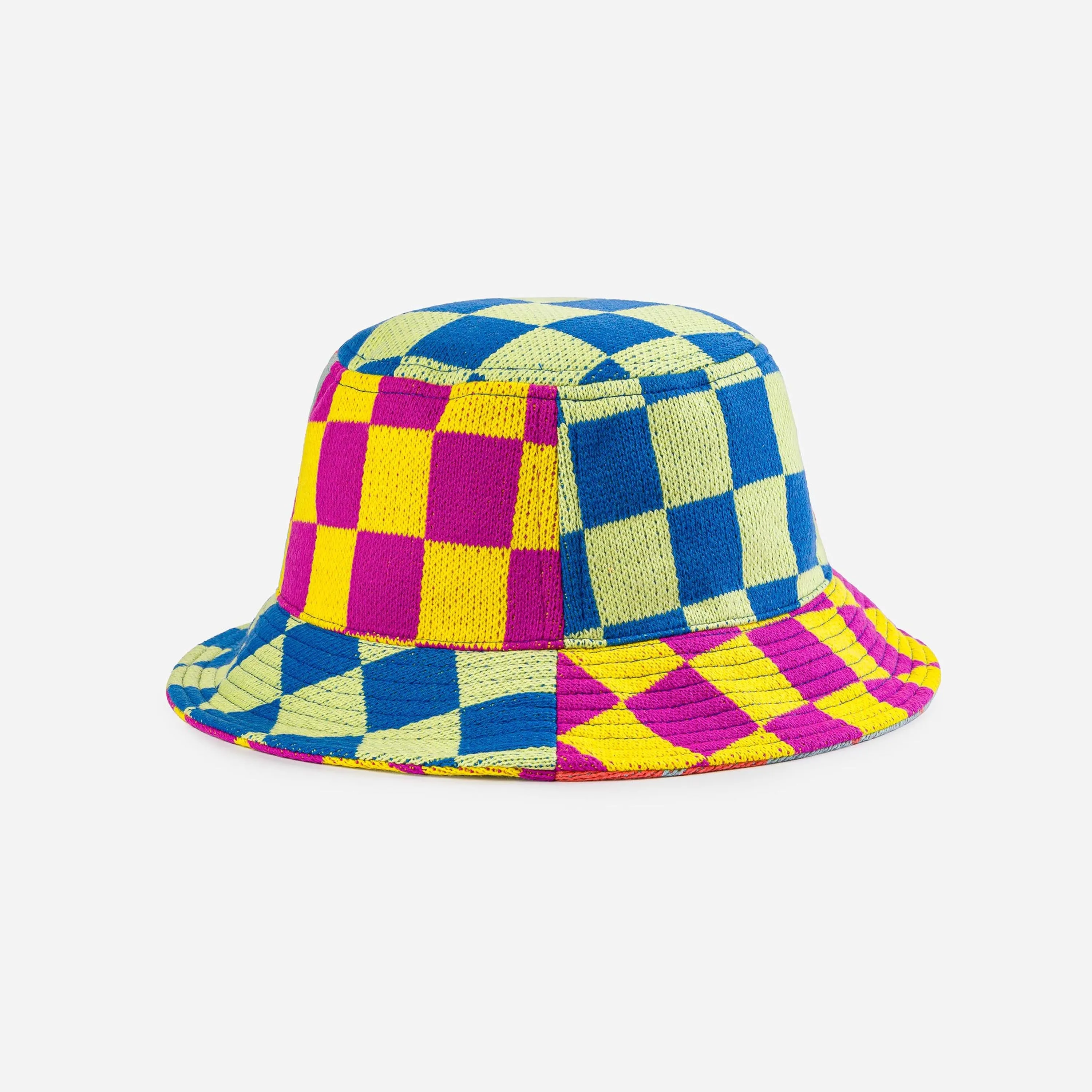 Checkerboard Patchwork Bucket Hat