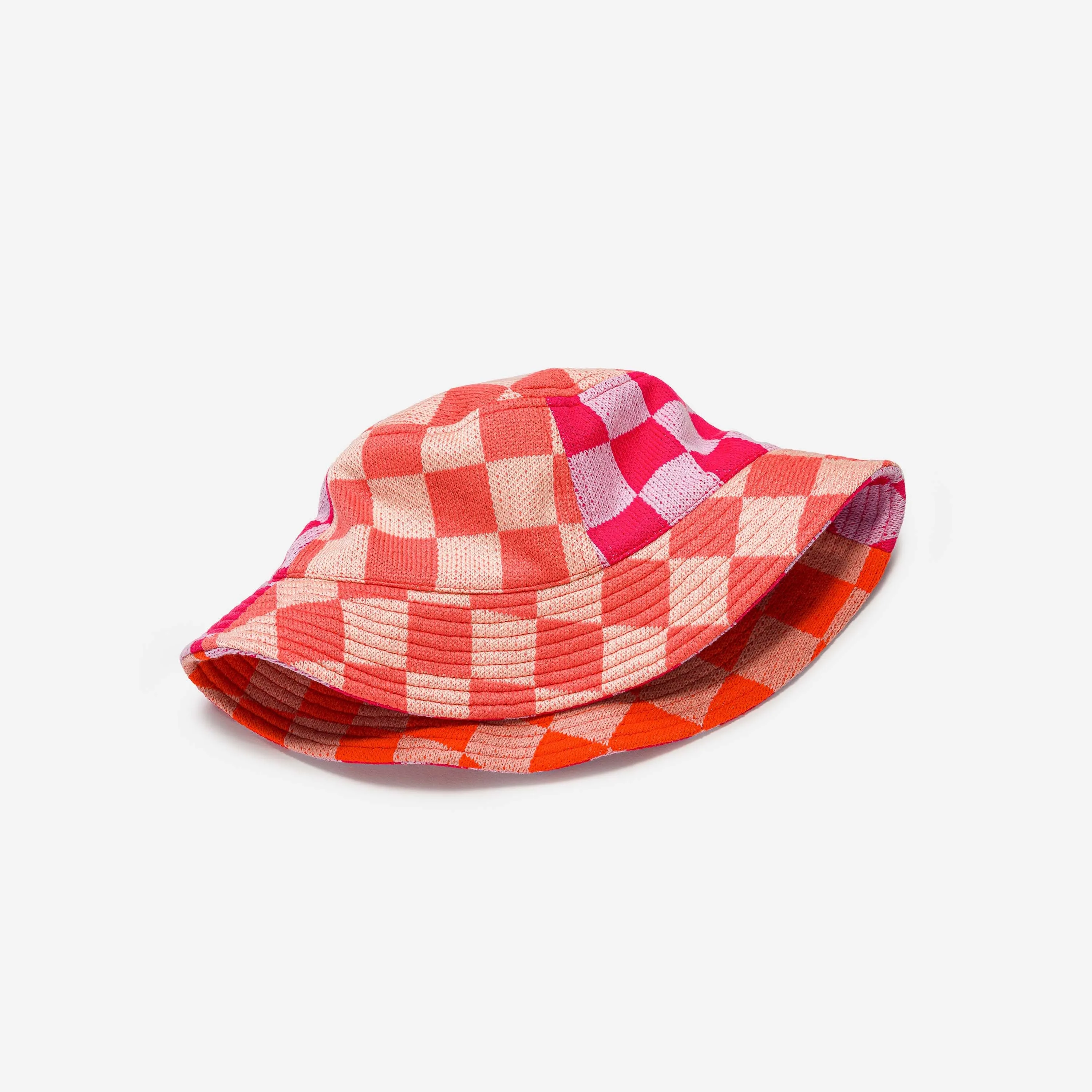 Checkerboard Patchwork Bucket Hat