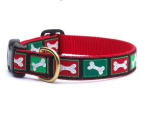 Christmas Bones Dog Collar