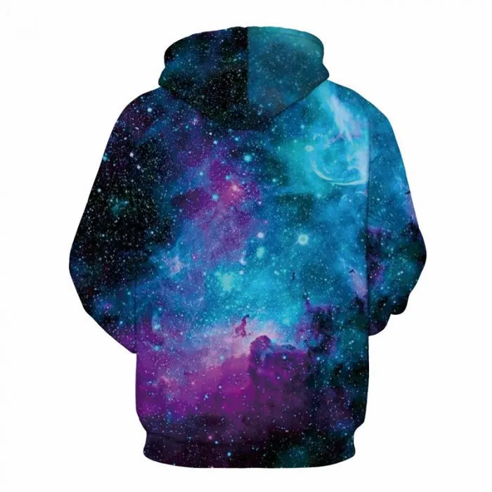 Cosmic Blue Galaxy Hoodie