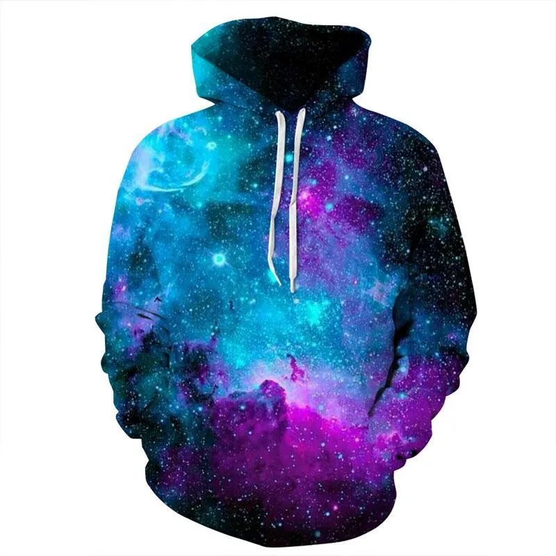 Cosmic Blue Galaxy Hoodie