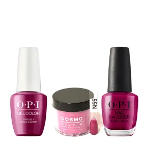 Cosmo 3in1 Dipping Powder   Gel Polish   Nail Lacquer (Matching OPI), 2oz, CN55