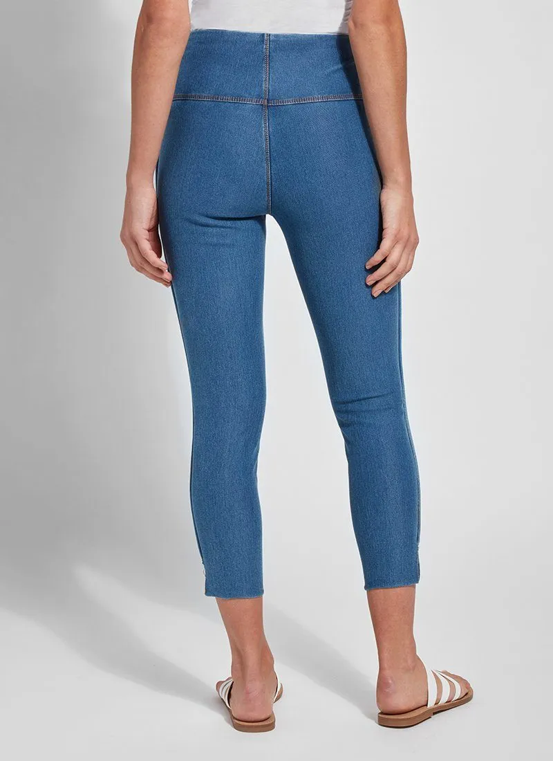 Cropped Side Slit Denim (Repreve® knit, 24.5" Inseam)